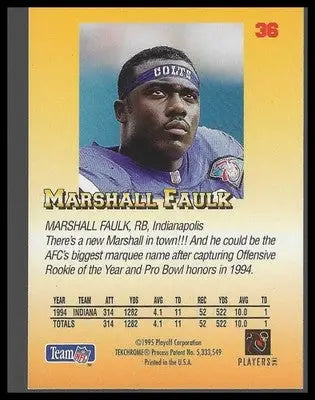1995 Playoff Prime #36 Marshall Faulk