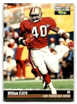 William Floyd trading card from 1995 Pro Line #166 featuring NFL star William Floyd