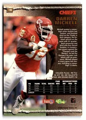 1995 Pro Line #196 Darren Mickell football trading card for collectors and fans