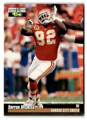 Darren Mickell in action on a 1995 Pro Line trading card showcasing his athleticism