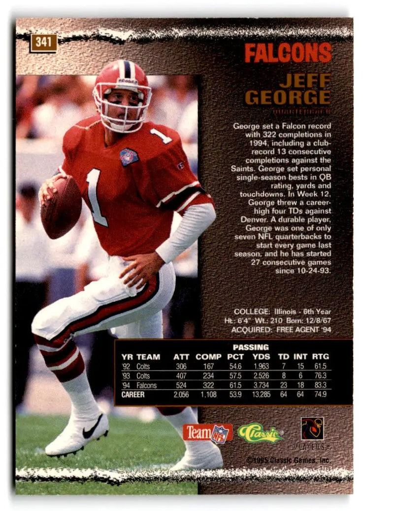 1995 Pro Line #341 Jeff George - Football Card Single