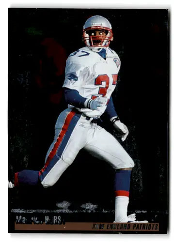 Original gloss football trading card featuring New England Patriots player in Pro Line Silver style