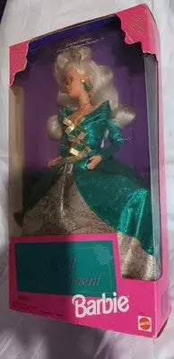1995 Royal Enchantment Barbie Doll Limited Edition Green & Gold Gown 14010 NRFB - Collectibles