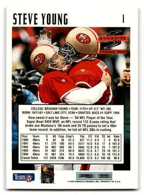 1995 Score #1 Steve Young - Football Card Single