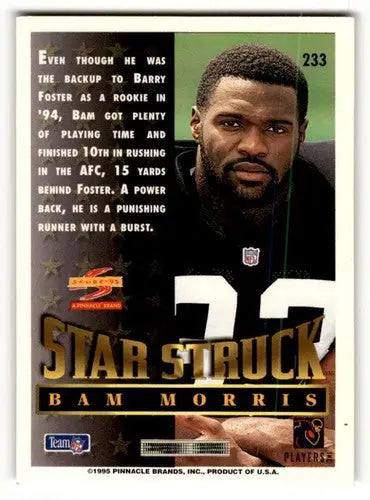 1995 Score #233 Bam Morris Pittsburgh Steelers Football Cards EX/NM ID:62965 - Football Card Single