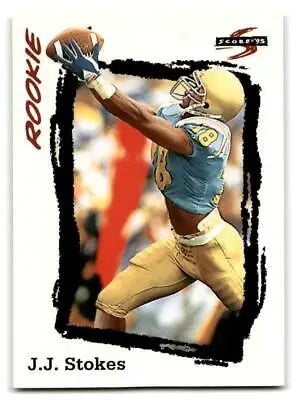 1995 Score #263 J.J. Stokes rookie football card for trading cards collectors