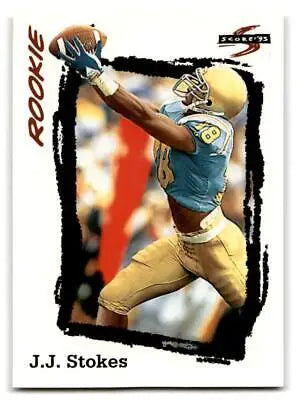 1995 Score #263 J.J. Stokes rookie football card for trading cards collection