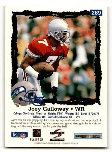 Original gloss 1995 Score Joey Galloway Seattle Seahawks football trading card