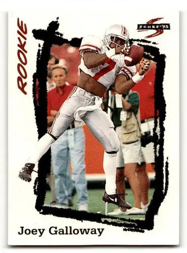 Original gloss 1995 Score Joey Galloway Seattle Seahawks football trading card catching a pass
