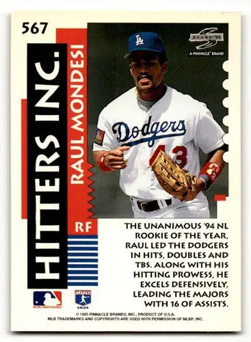 Original gloss Raul Mondesi Los Angeles Dodgers baseball card from 1995 Score series