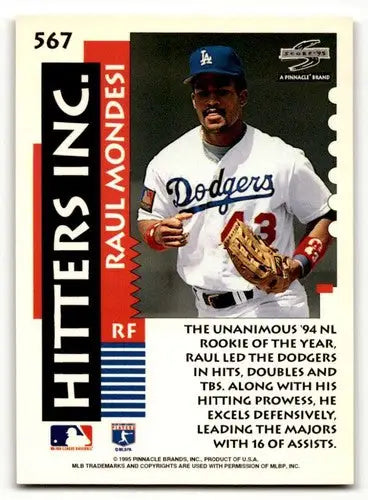 Original gloss Raul Mondesi Los Angeles Dodgers baseball card for sale