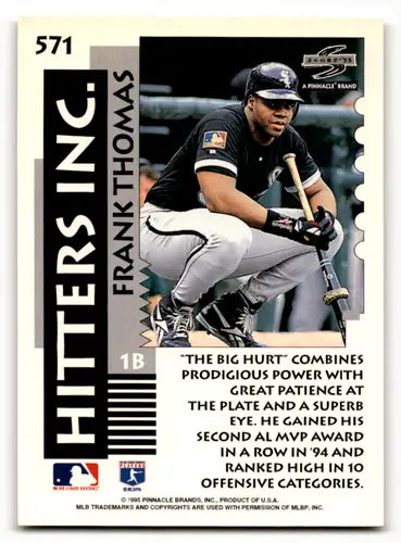 Frank Thomas baseball card with original gloss from 1995 Score White Sox HIT