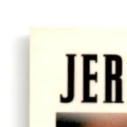 Top portion of a score football Jerry Rice book cover with bold black text