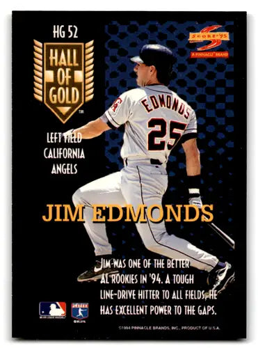 1995 Score Hall of Gold #HG52 Jim Edmonds NM Near Mint Angels ID:70886 - Baseball Card Single