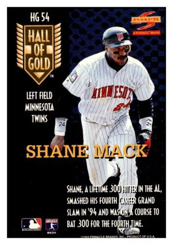 Shane Mack baseball card from 1995 Score Hall of Gold with original gloss and high quality