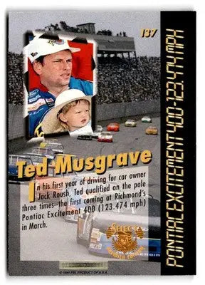 1995 Select #137 Ted Musgrave - Racing Card Single