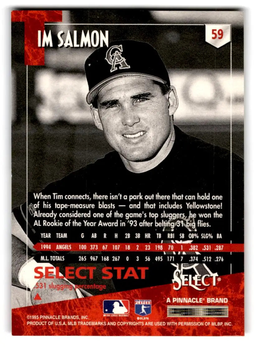 1995 Select #59 Tim Salmon - Baseball Card Single