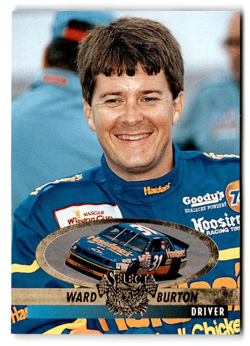 1995 Select #7 Ward Burton - Racing Card Single