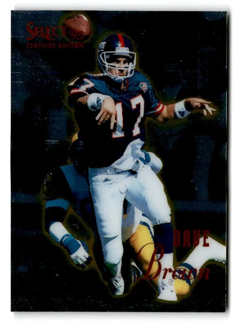 1995 Select Certified #37 Dave Brown - Football Card Single