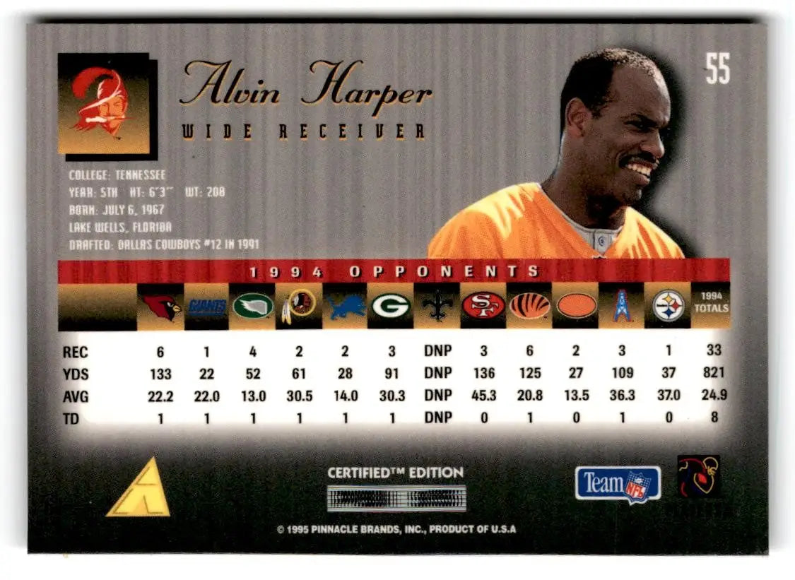 1995 Select Certified #55 Alvin Harper - Football Card Single