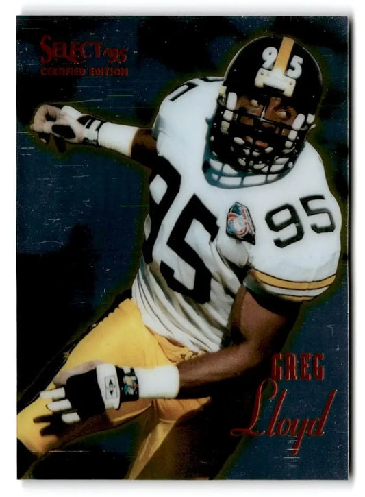 Greg Lloyd football card from the 1995 Select Certified trading cards collection
