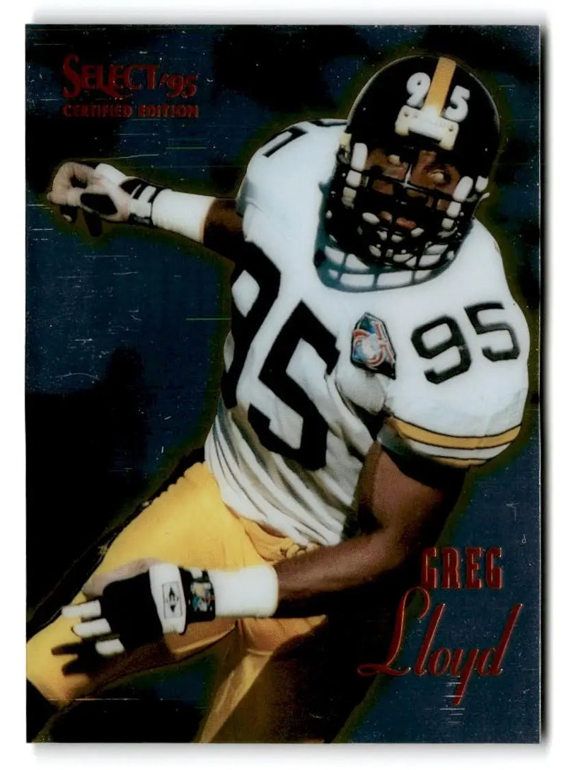 Greg Lloyd football card from the 1995 Select Certified trading cards collection
