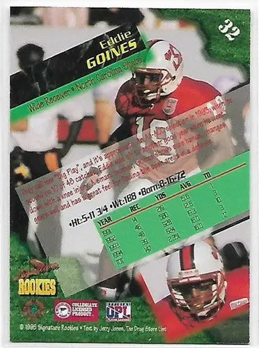 1995 Signature Rookies Autographs International #32 Eddie Goines NM-MT Auto 978/ - Basketball Card Single