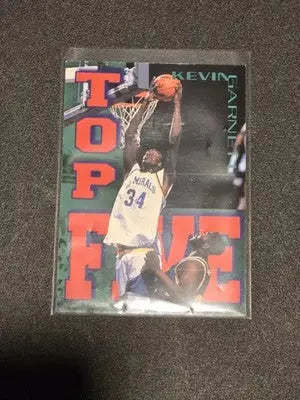 1995 Signature Rookies Fame and Fortune #T5 Kevin Garnett Top Five - Basketball Card Single