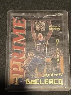1995 Signature Rookies Prime #12 Andrew DeClercq Signatures #/3000 - Basketball Card Single