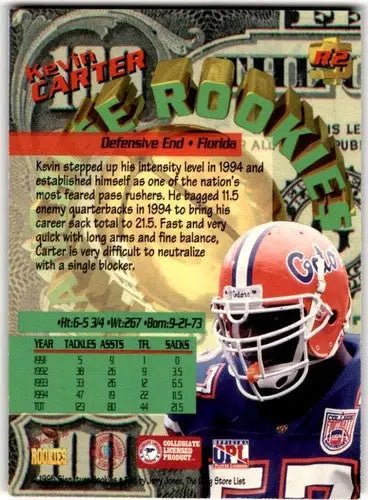 1995 Signature Rookies #R2 Kevin Carter Franchise Rookies EX ID:45053 - Football Card Single