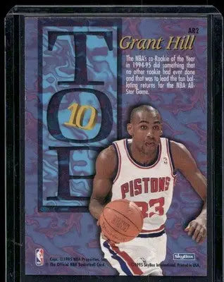 1995 SkyBox Hoops All-Time Rookie Team Grant Hill #AR2 NBA Hoops All-Time Rookie - Basketball Card Single