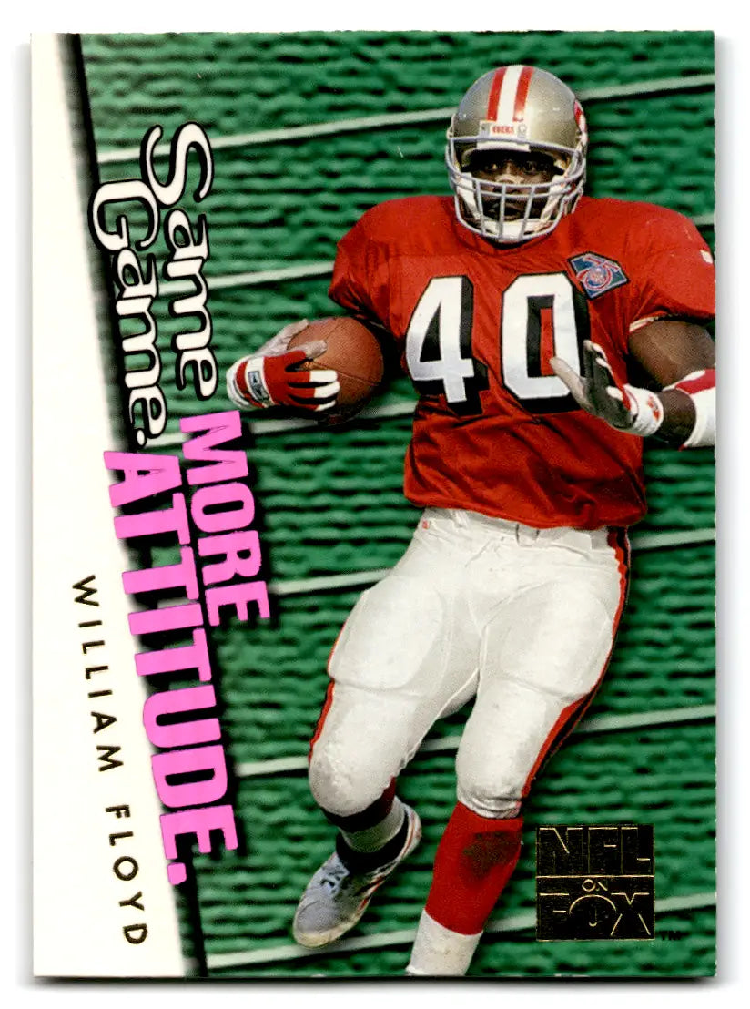 1995 Skybox Impact Same Game More Attitude #S7 William Floyd Insert Card - 49ers - Football Card Single