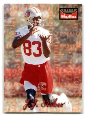 1995 SkyBox Premium #168 J.J. Stokes - Football Card Single