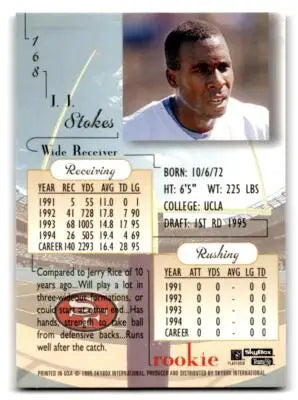 1995 SkyBox Premium #168 J.J. Stokes - Football Card Single
