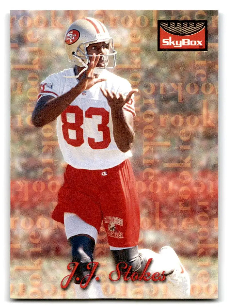 1995 SkyBox Premium #168 J.J. Stokes - Football Card Single