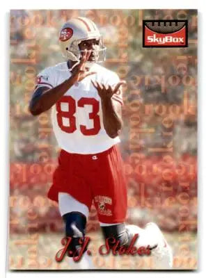 1995 SkyBox Premium #168 J.J. Stokes - Football Card Single