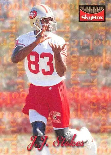 1995 SkyBox Premium #168 J.J. Stokes NM-MT RC Rookie 49ers ID:70738 - Football Card Single