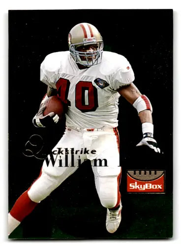 Original gloss football trading card from SkyBox Premium Quickstrike featuring William Floyd