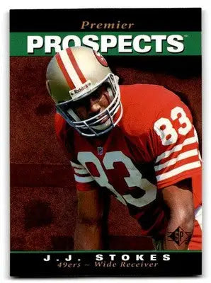 1995 SP #10 J.J. Stokes - Football Card Single