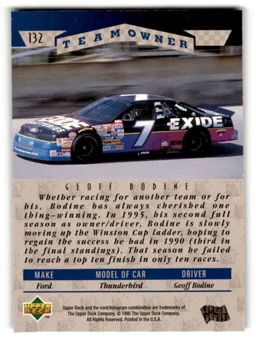 1995 SP #132 Geoff Bodine NM-MT OWN - Racing Card Single