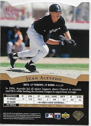 1995 SP #15 Juan Acevedo NM Near Mint RC Rookie Rockies FOIL - Baseball Card Single