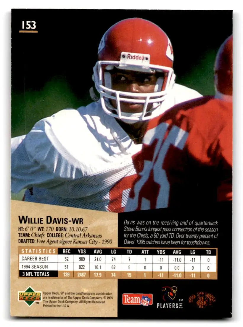 1995 SP #153 Willie Davis - Football Card Single