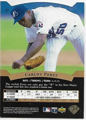 1995 SP #19 Carlos Perez NM Near Mint RC Rookie Expos FOIL - Baseball Card Single