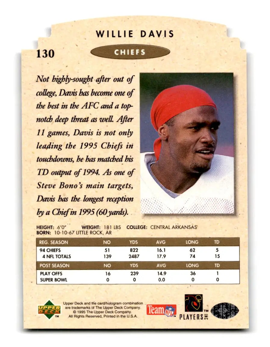 1995 SP Championship #130 Willie Davis Die Cuts - Football Card Single