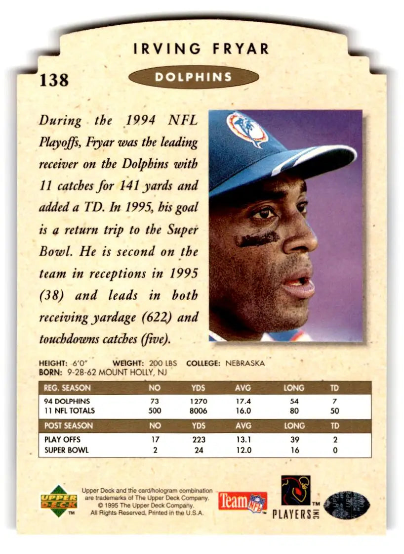 1995 SP Championship #138 Irving Fryar Die Cuts - Football Card Single