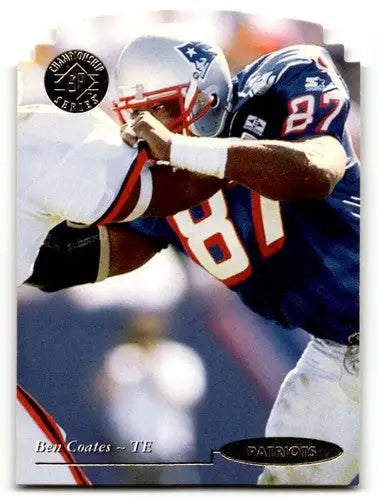 Original gloss Ben Coates 1996 SP Championship Series football card New England Patriots