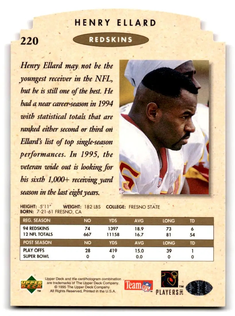 1995 SP Championship #220 Henry Ellard Die Cuts - Football Card Single