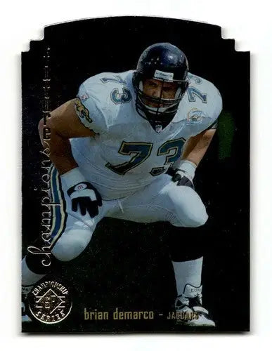 Original gloss of Brian DeMarco Jacksonville Jaguars football card from 1995 SP Championship