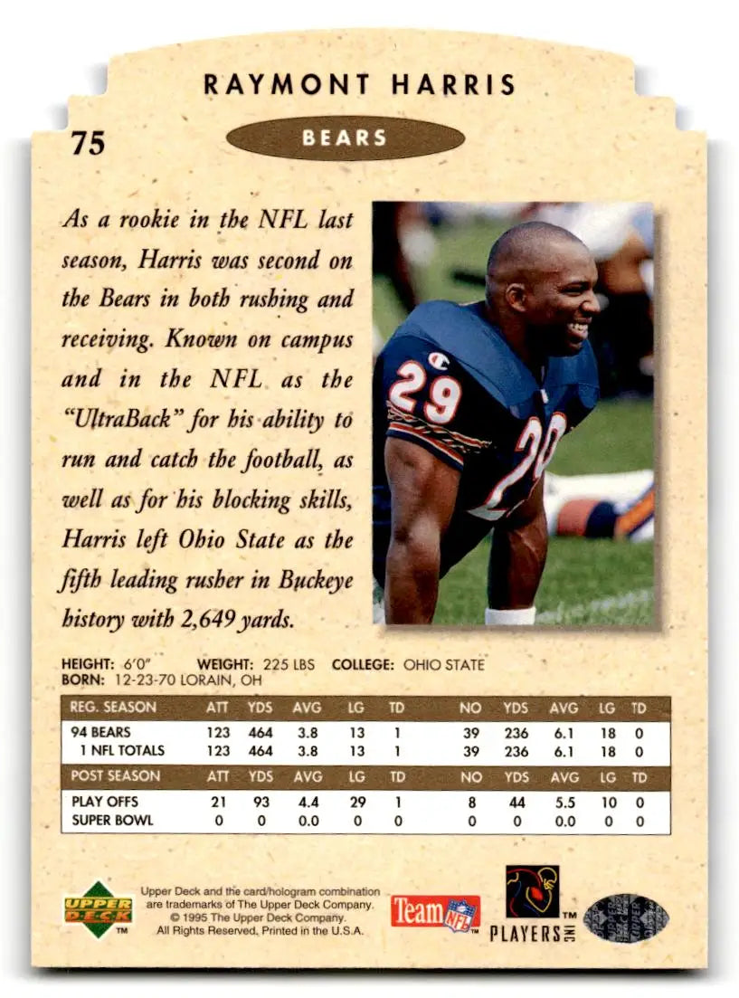 1995 SP Championship #75 Raymont Harris Die Cuts - Football Card Single
