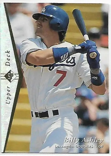 Original gloss Billy Ashley baseball card from 1995 SP Silver #71 Dodgers near mint
